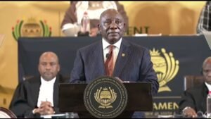 South African President Cyril Ramaphosa opens parliament