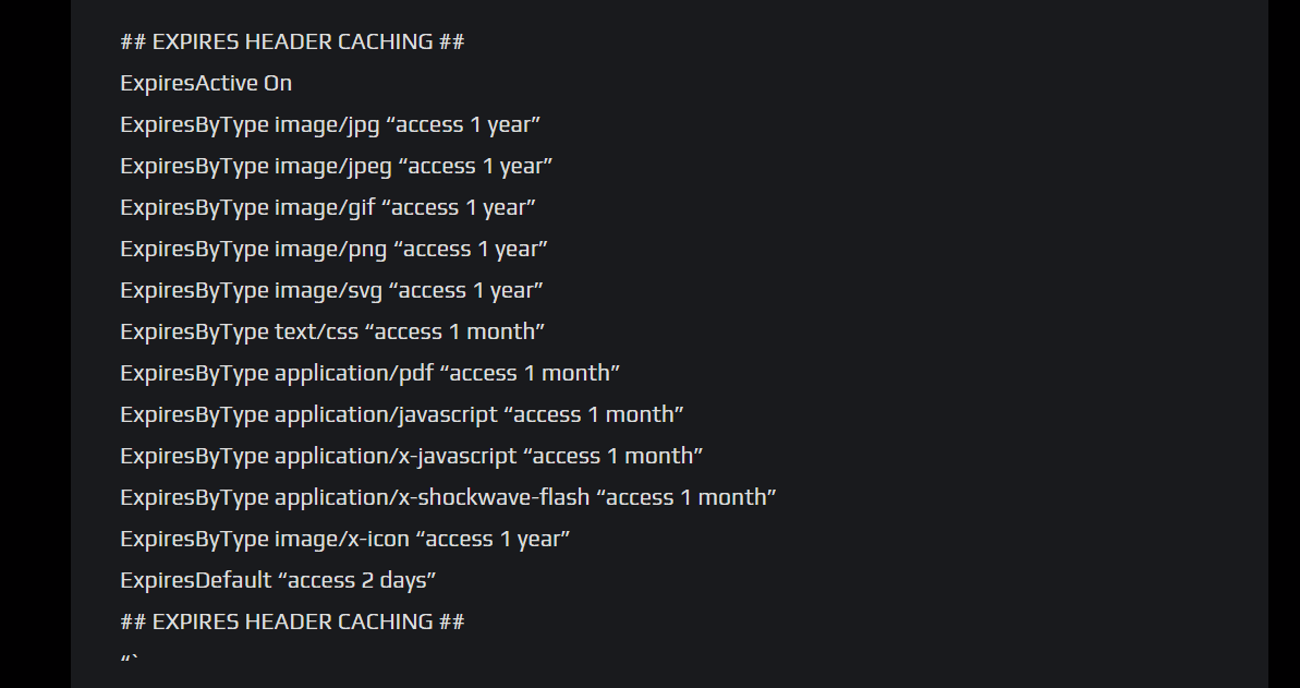 Adding expired headers to your WordPress site